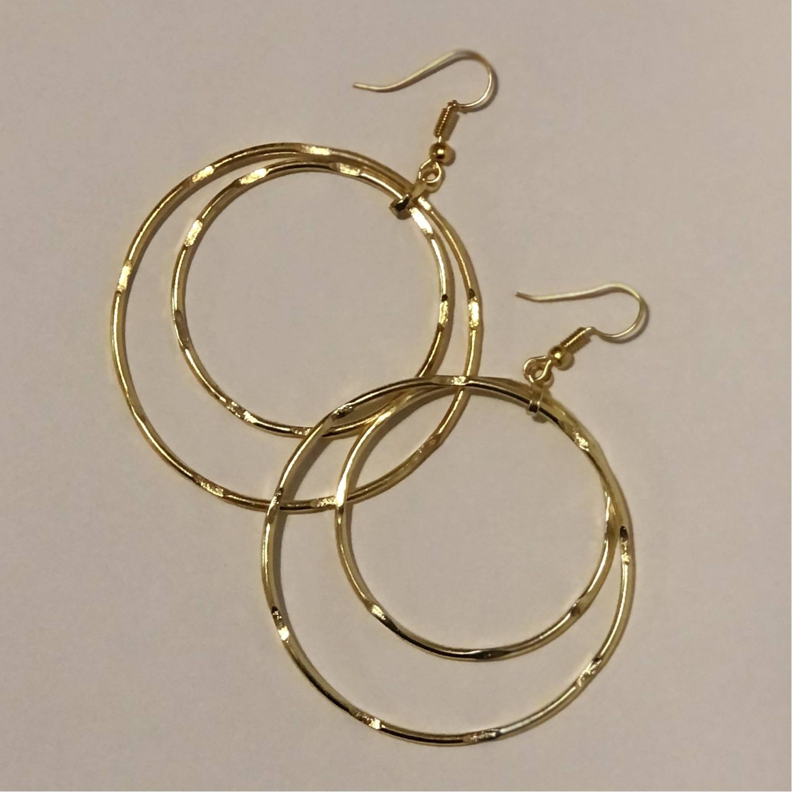 Glamorous 90s Style Stud Hoop Earrings Perfect Gold Jewellery Etsy