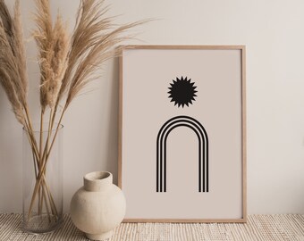 Printable Print Abstract Neutral Print Printable Boho Art Modern Downloadable Prints Minimalist Prints Nursery Printable Black White