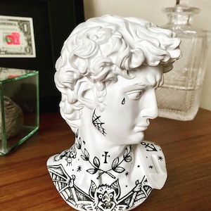 NITMFF Art - Limited Edition, one of a kind, hand drawn tattooed Roman bust