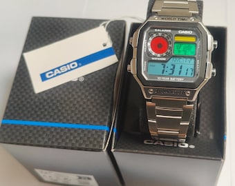 Casio AE-1200WHD Full Metal Case Body World Time Illuminator Multicolor Mod More Colors Available