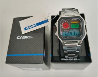 Casio AE-1200WHD World Time Illuminator Multicolor Mod More Colors Available