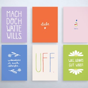 Postkarten-Set - Smaracuja - bunt