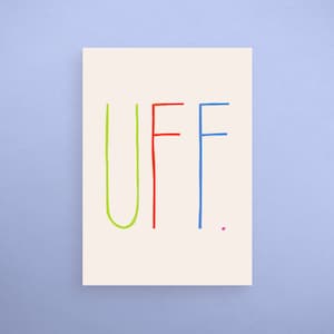 Postkarte - "UFF" - bunt