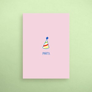Postkarte - "Party" - farbig