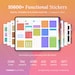 10600+ Digital Stickers - Goodnotes or PNG - Productivity & Functional Sticker Books - Sticky Notes, Widgets, Icons - Boho, Neutral, Pastel 