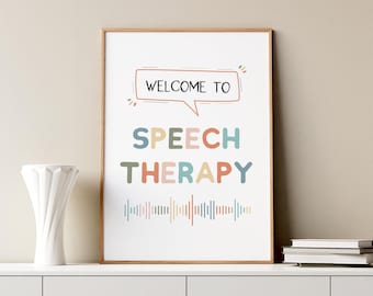 Welcome to Speech Room Poster, SLP Decor (Digital Download)