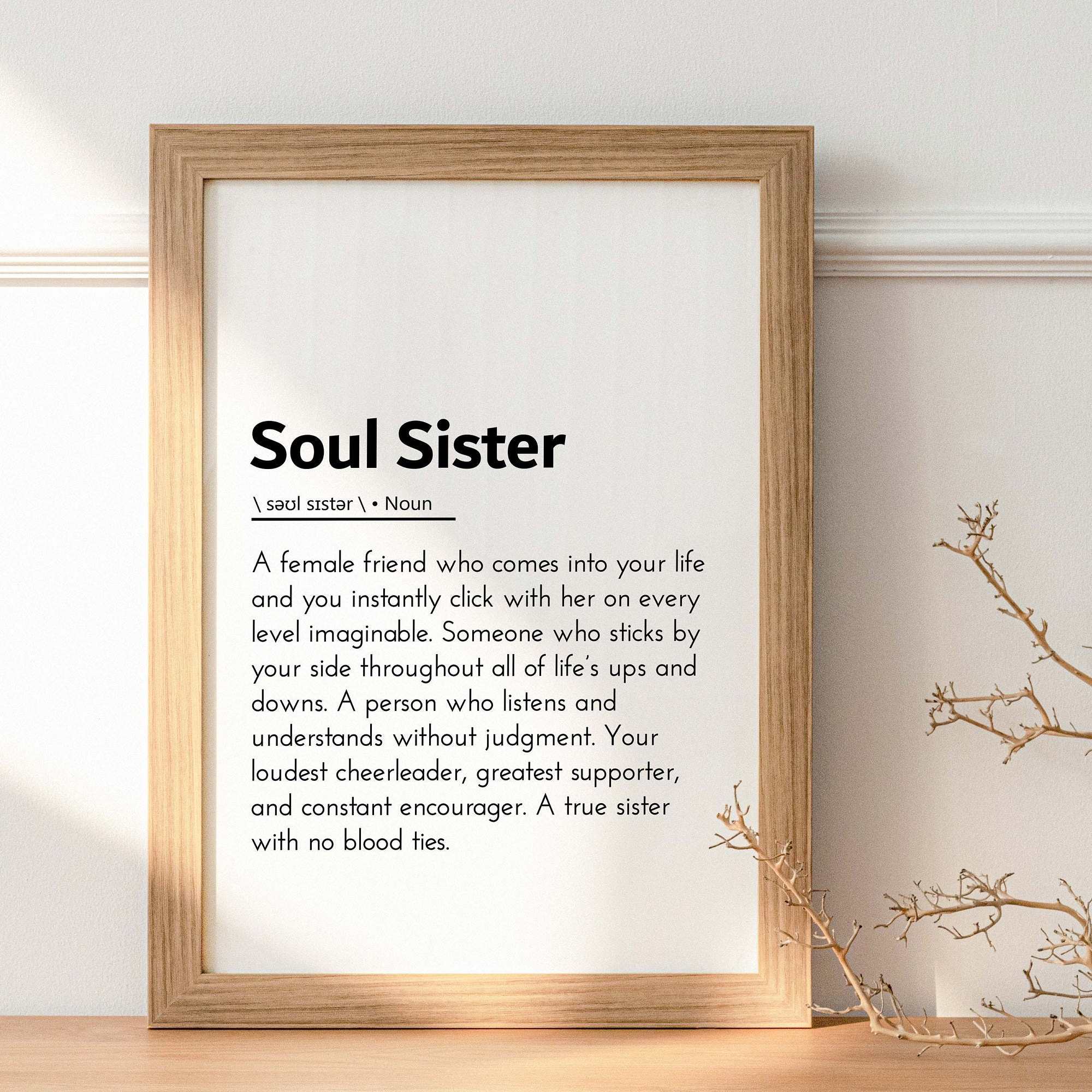 Soul Sister Definition Print, Friend Gift (digital Download - Etsy