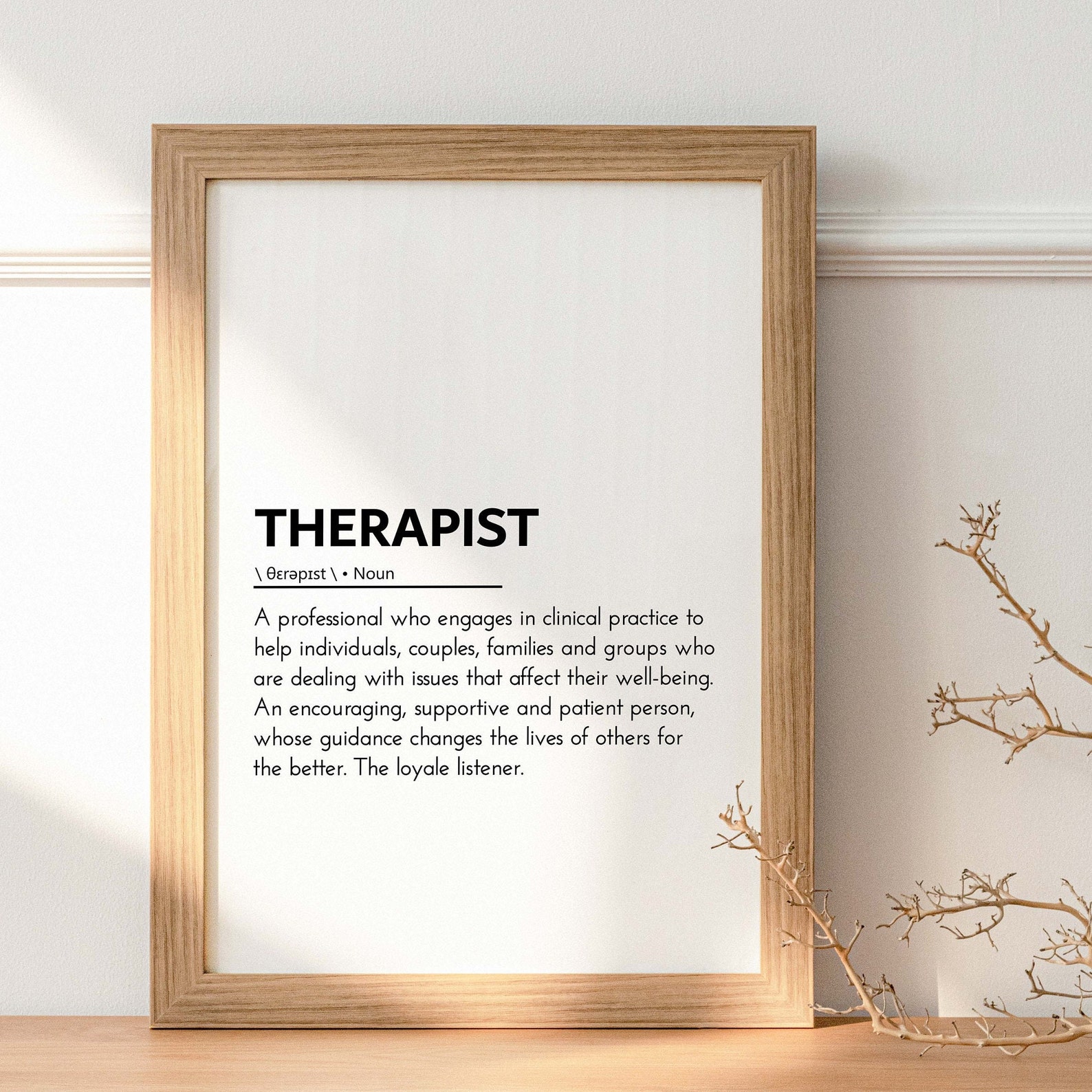 Therapist Definition Therapist Quotes Therapist Office Etsy