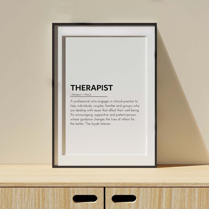 Therapist Definition Therapist Quotes Therapist Office Etsy