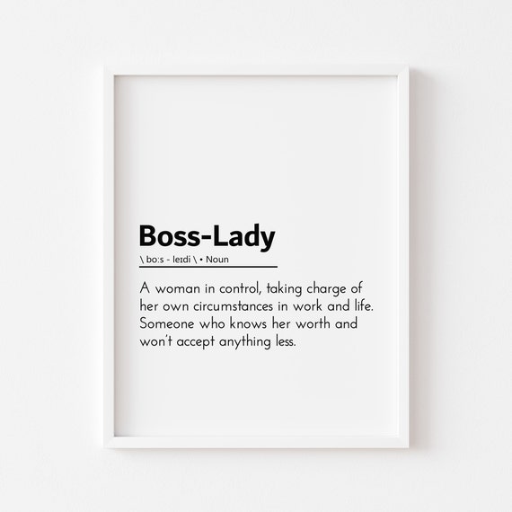 Boss Lady Definition Boss Lady Quotes Women From Home - Etsy