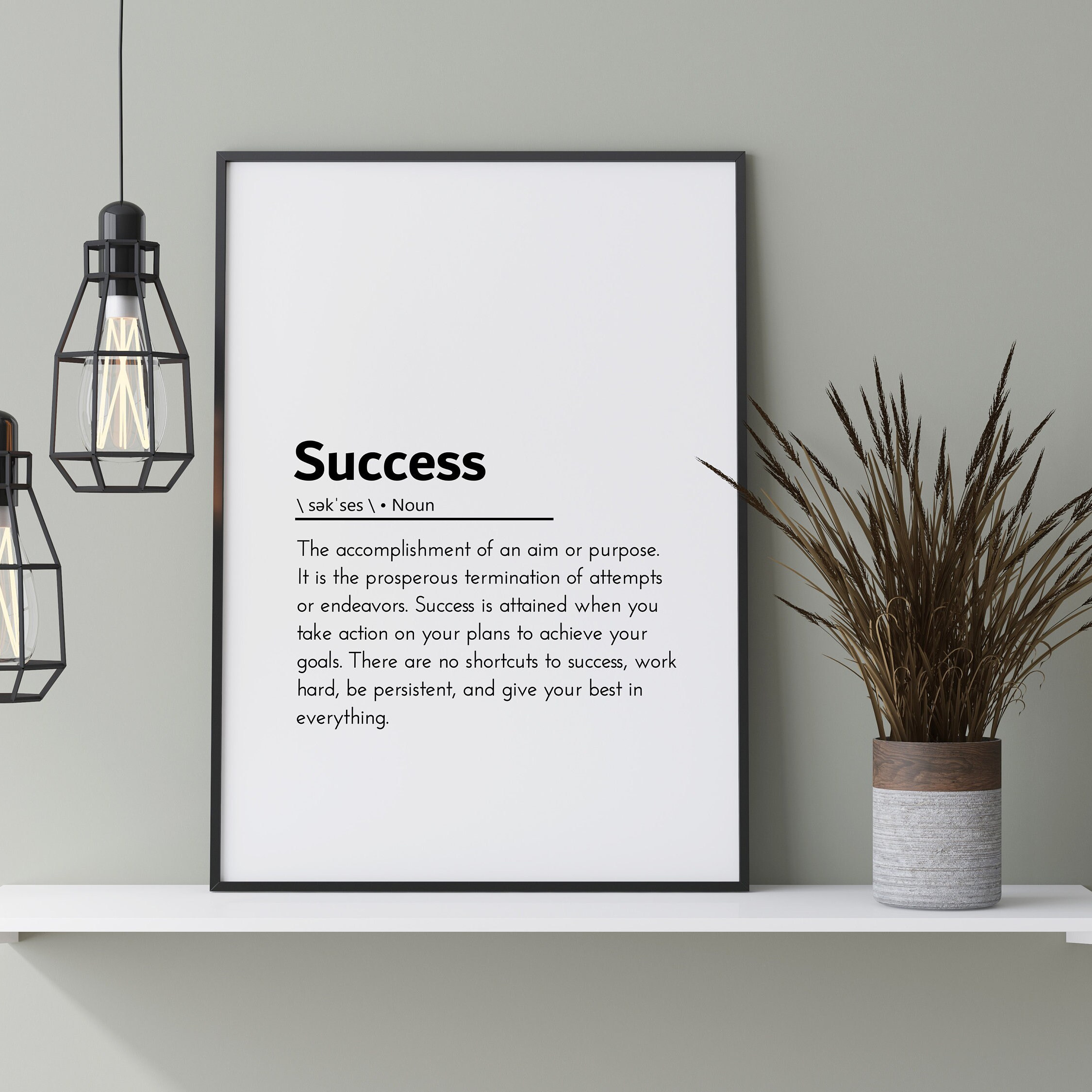Success Definition Success Zitate Inspirierende Zitate Erfolg Poster  Wandbild Büro Dekor inspirierend Büro Zitat Erfolg Wandkunst - .de