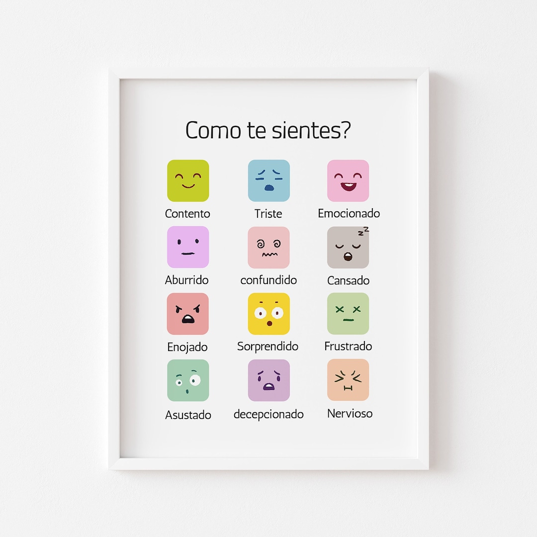 Como Te Sientes Spanish School Spanish Emotions Poster Bilingual School ...