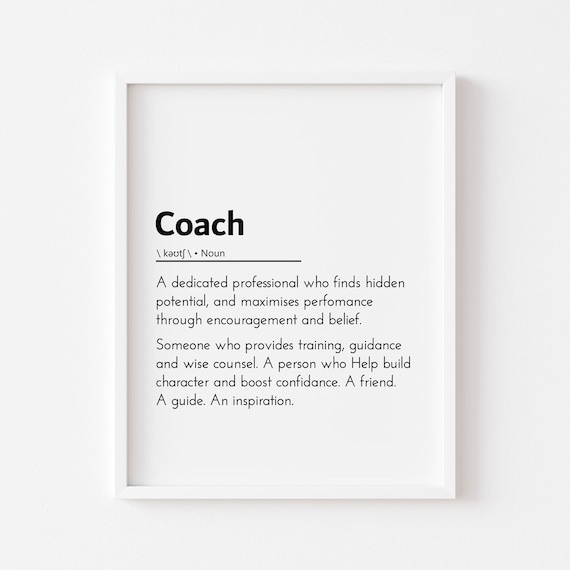 Coach Definition Coach Quotes Coach Gift Best Coach Gift Etsy
