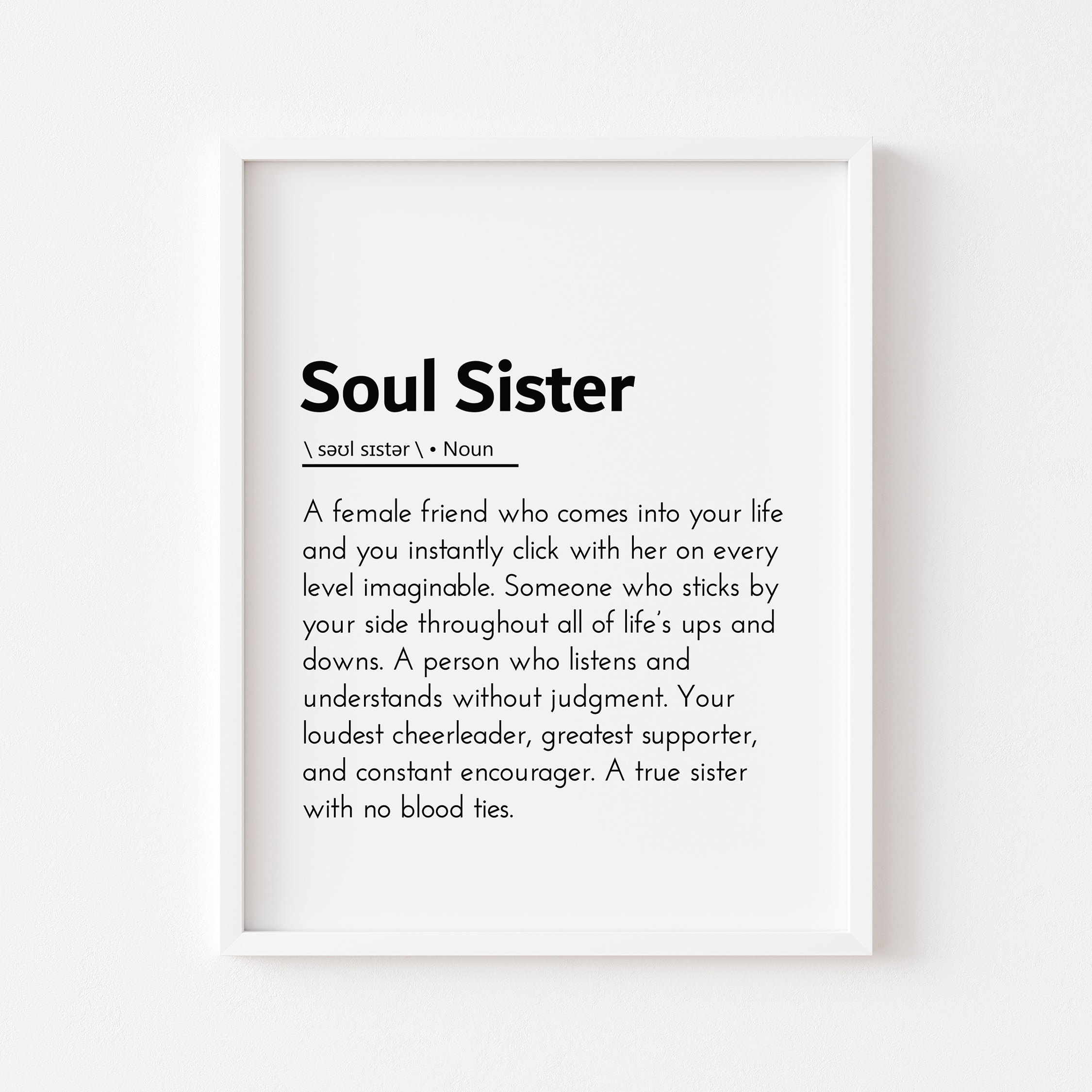 SOUL SISTER 6冊セット Soul Sister Definition Print, Friend Gift (digital Download - Etsy