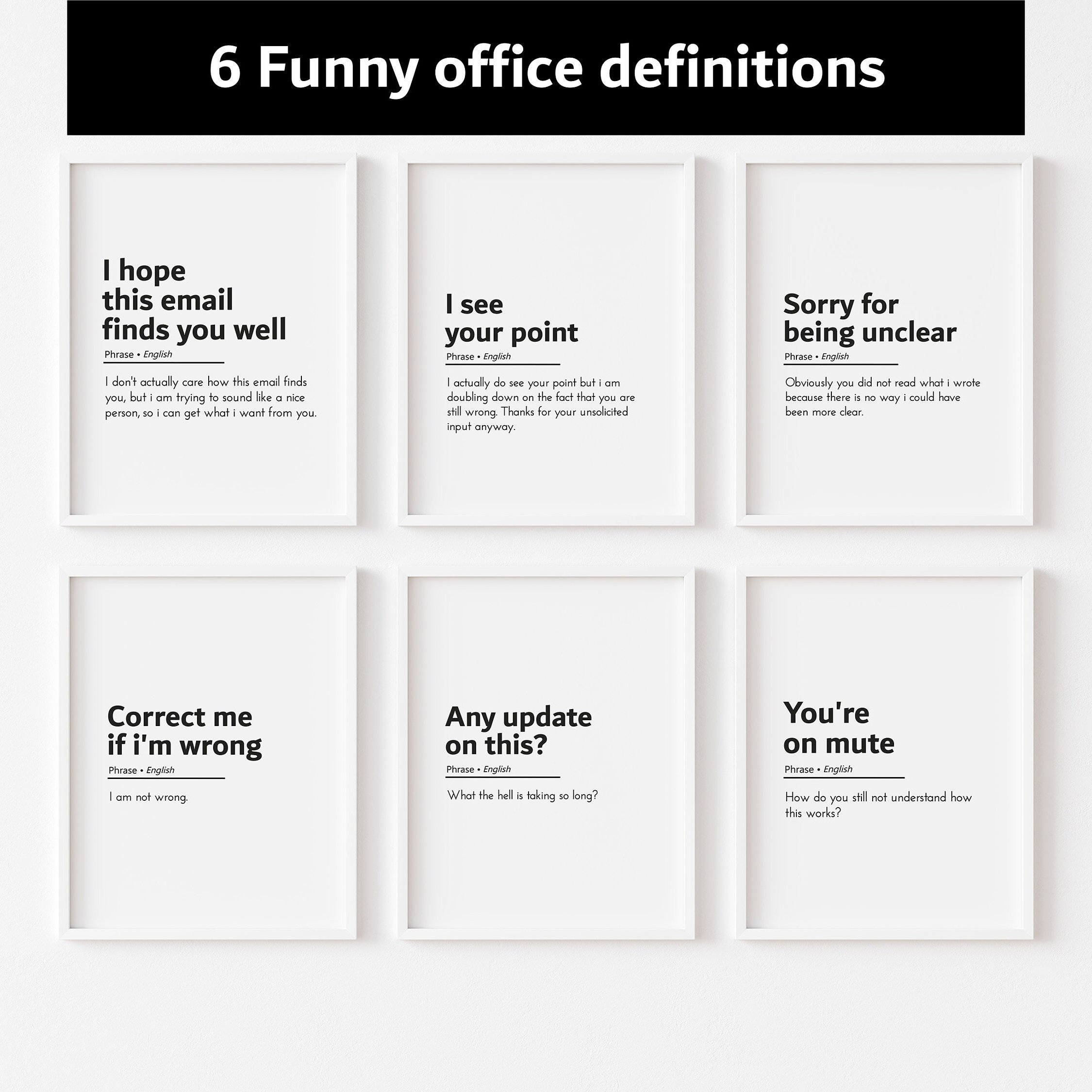  Pigort Office Desk Decor - Working Hard/Hardly Working-Funny Desk  Accessories For Work - Black and White Farmhouse Cubicle Home Office Desk  Sign - Aesthetic Gifts and Supplies for Coworkers : Office