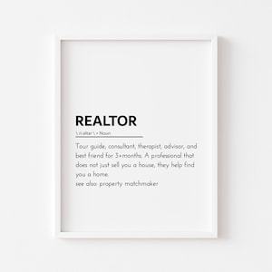 realtor definition realtor sign realtor office decor real estate definition real estate office decor real estate agent gift