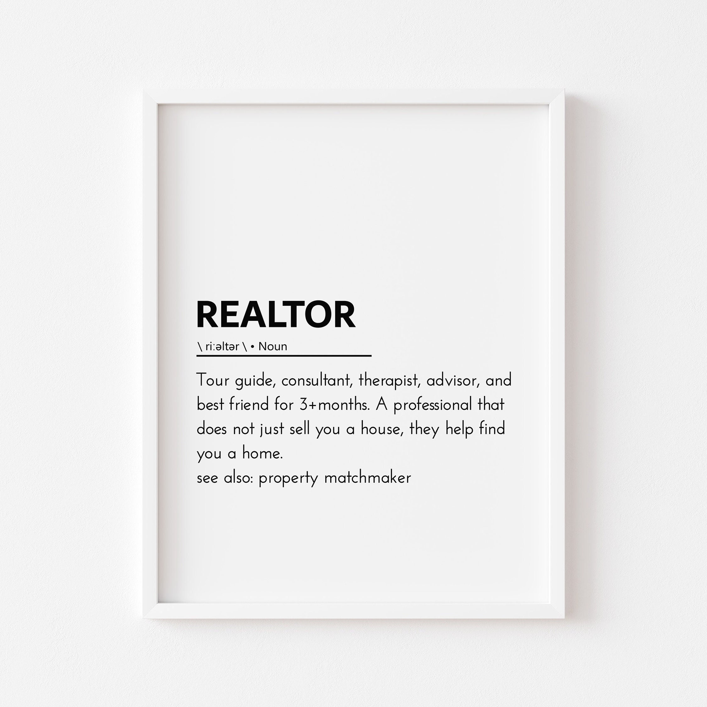 Realtor Definition Realtor Sign Realtor Office Decor Real Estate