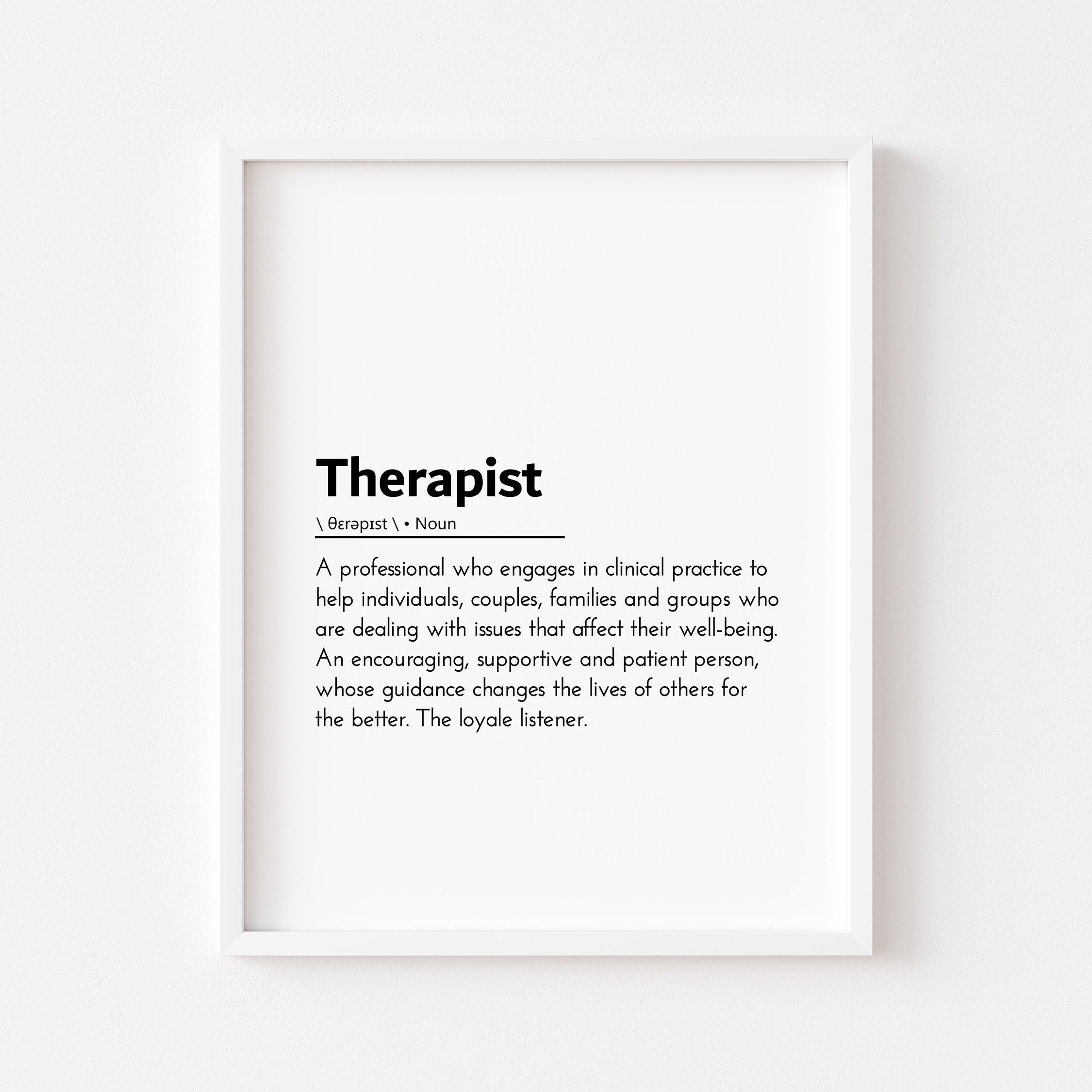 Therapist Definition Therapist Quotes Therapist Office Decor Therapist