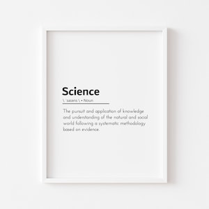 science definition science quotes science art science poster science home decor science art print science classroom decor definitions art