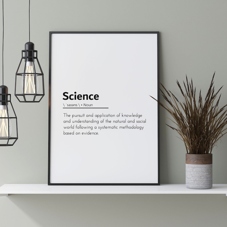 Science Definition Science Quotes Science Art Science Poster Etsy