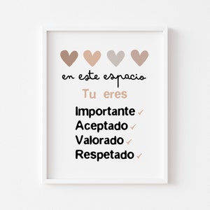 en este safe space sign spanish school psychologist office decor spanish classroom school counseling bilingual classroom decor therapy art