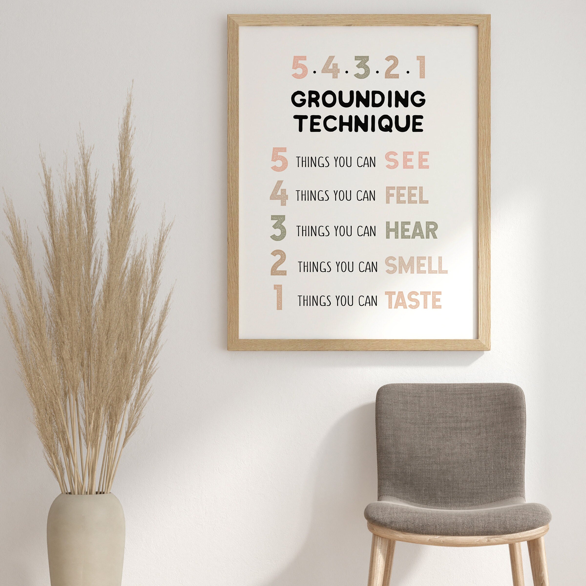 Mental Health Posters, Grounding Technique, Therapy Office Decor ...