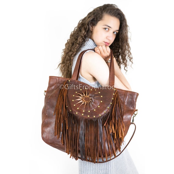 Hobo top fringe purse