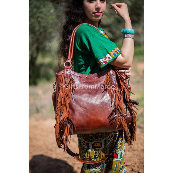 Mandalay Shoulder Leather Carved Bag Bohemian Crossbody Design – Tonketti