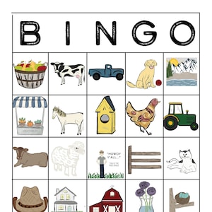 BINGO Game {on the farm}