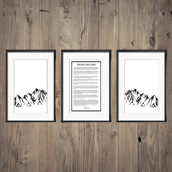 The Hill We Climb wall art {set of 3}