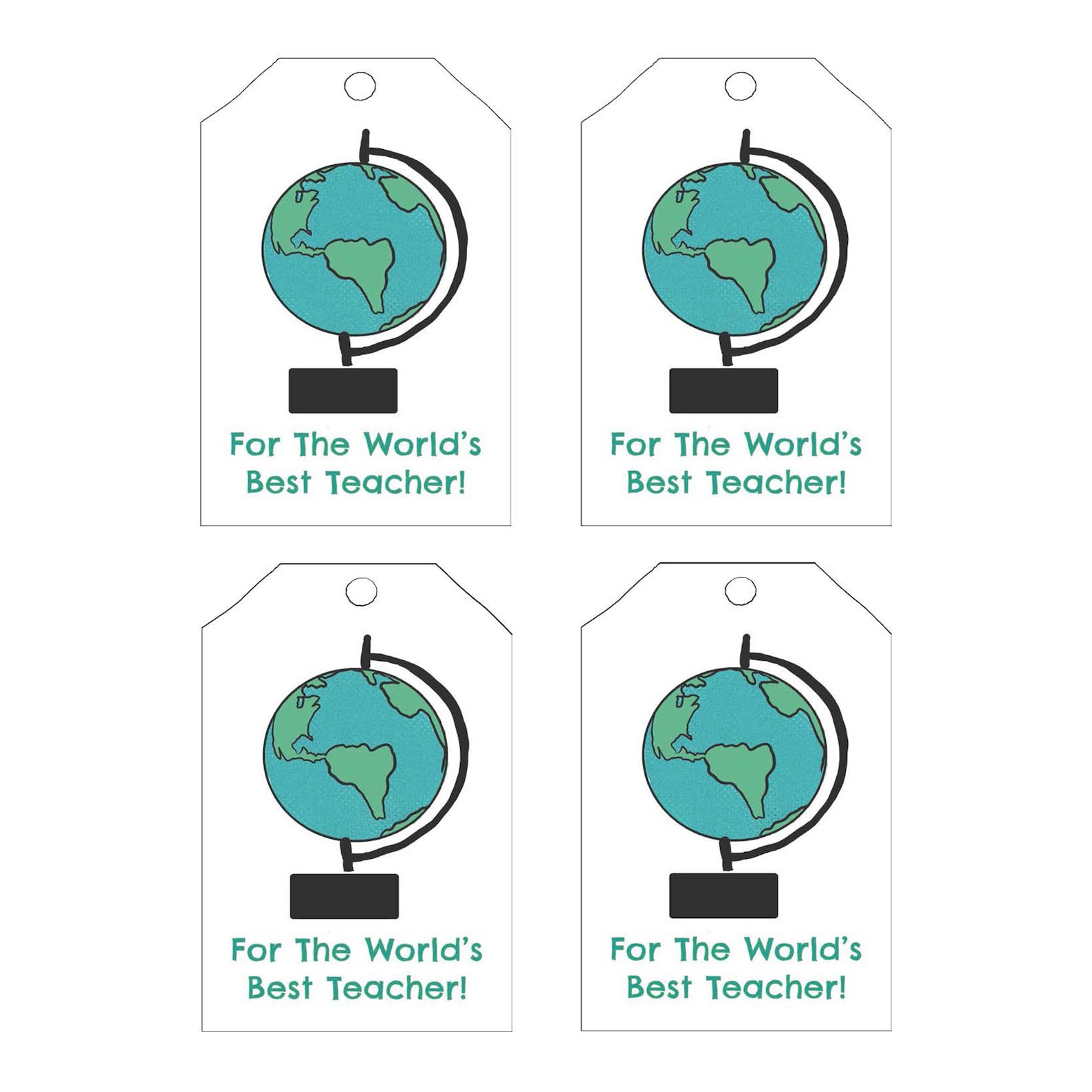 World's Best Teacher Gift Tag printable - Etsy Hong Kong