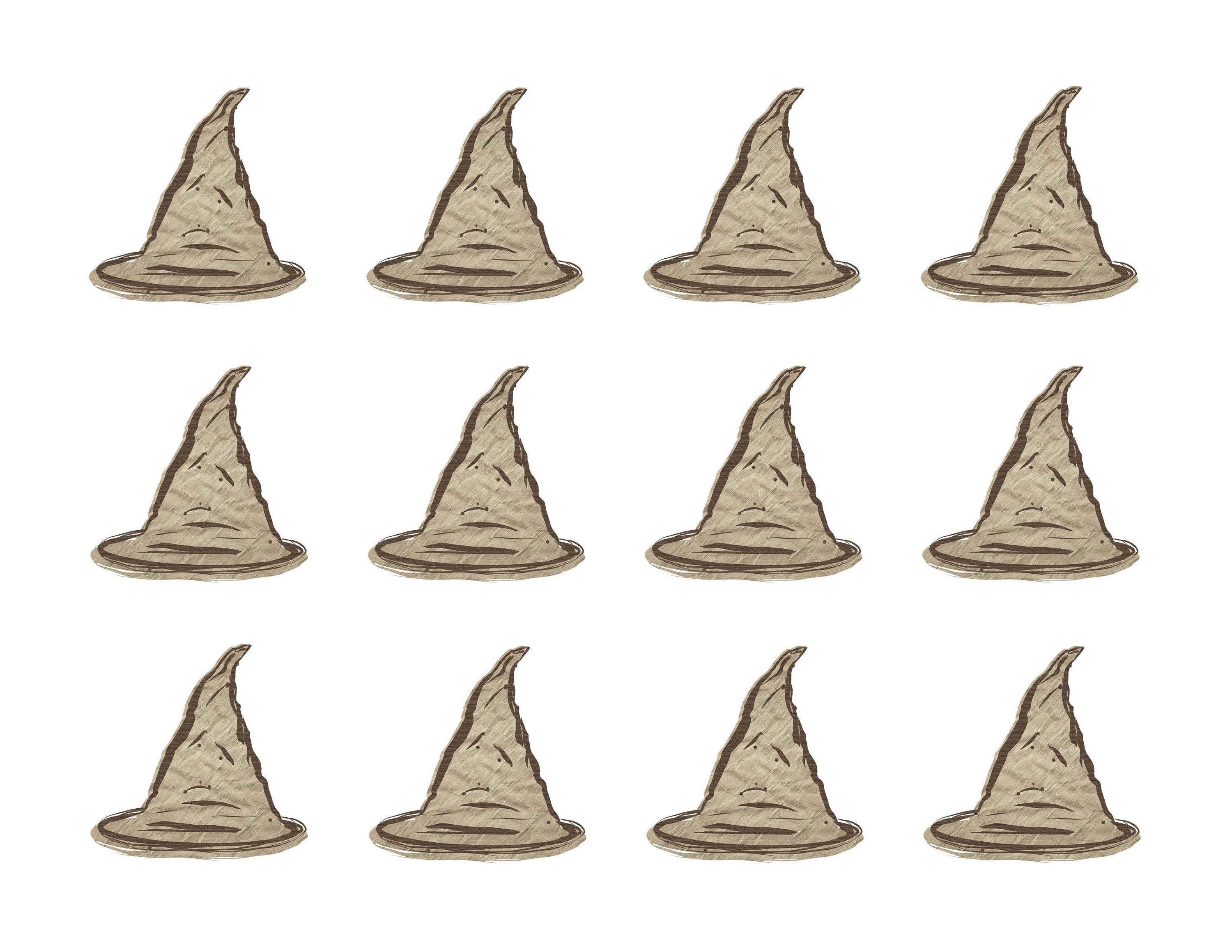 Printable Cupcake Toppers sorting Hat Etsy New Zealand