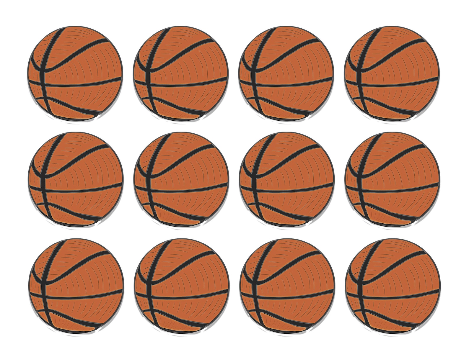 Printable Cupcake Toppers {basketball} - Etsy