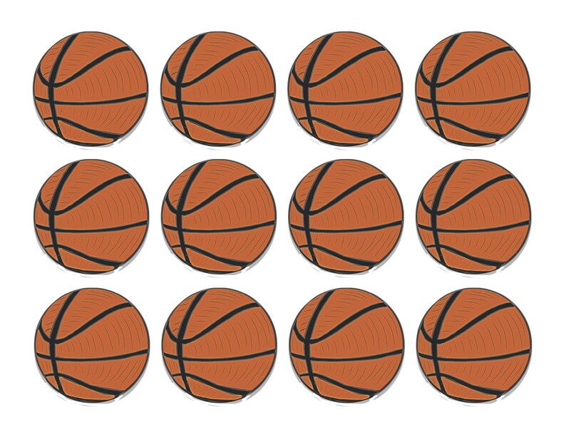 Printable Cupcake Toppers {basketball} - Etsy