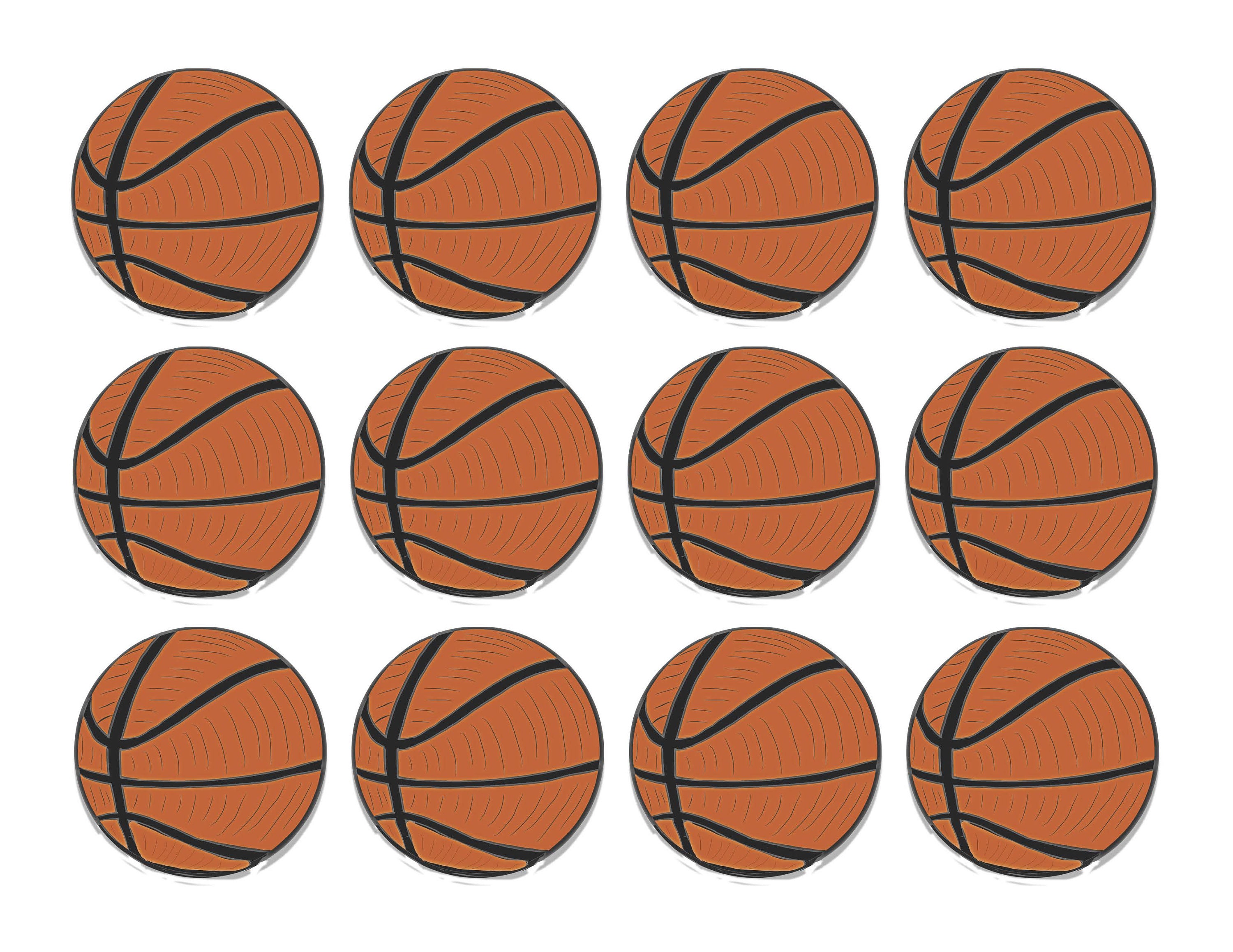 Printable Cupcake Toppers {basketball} - Etsy