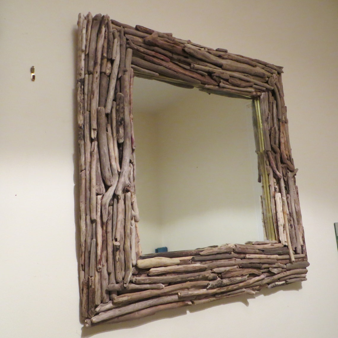 Driftwood Wall Mirror Etsy