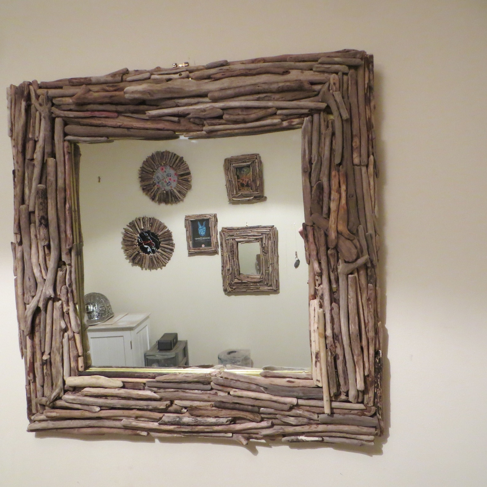 Driftwood Wall Mirror Etsy