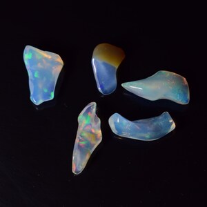 5 Pcs Lot  AAA Grade Opal rough lot, Natural Opal rough gemstone white opal rough Ethiopian opal rough top grade opal, multi fire welo opal
