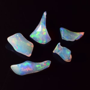 5 pcs Lot Opal Rough, Raw opal Lot, Opal Crystal Lot, Wholesale Opal Lot,Fire opal Lot, Welo Fire Opal Crystal, raw gemstone,