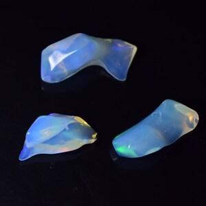 3 Pcs Opal Rough Lot Ethiopian Opal Rough Welo Fire Opal Rough Natural Opal Rough Untreated Natural Rough Opal Raw Gemstone Fire Opal