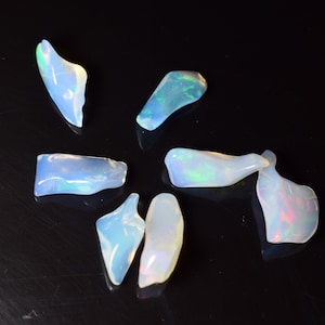 7 Pcs Opal Rough Lot Ethiopian Opal Rough Welo Fire Opal Rough Natural Opal Rough Untreated Natural Rough Opal Raw Gemstone Fire Opal