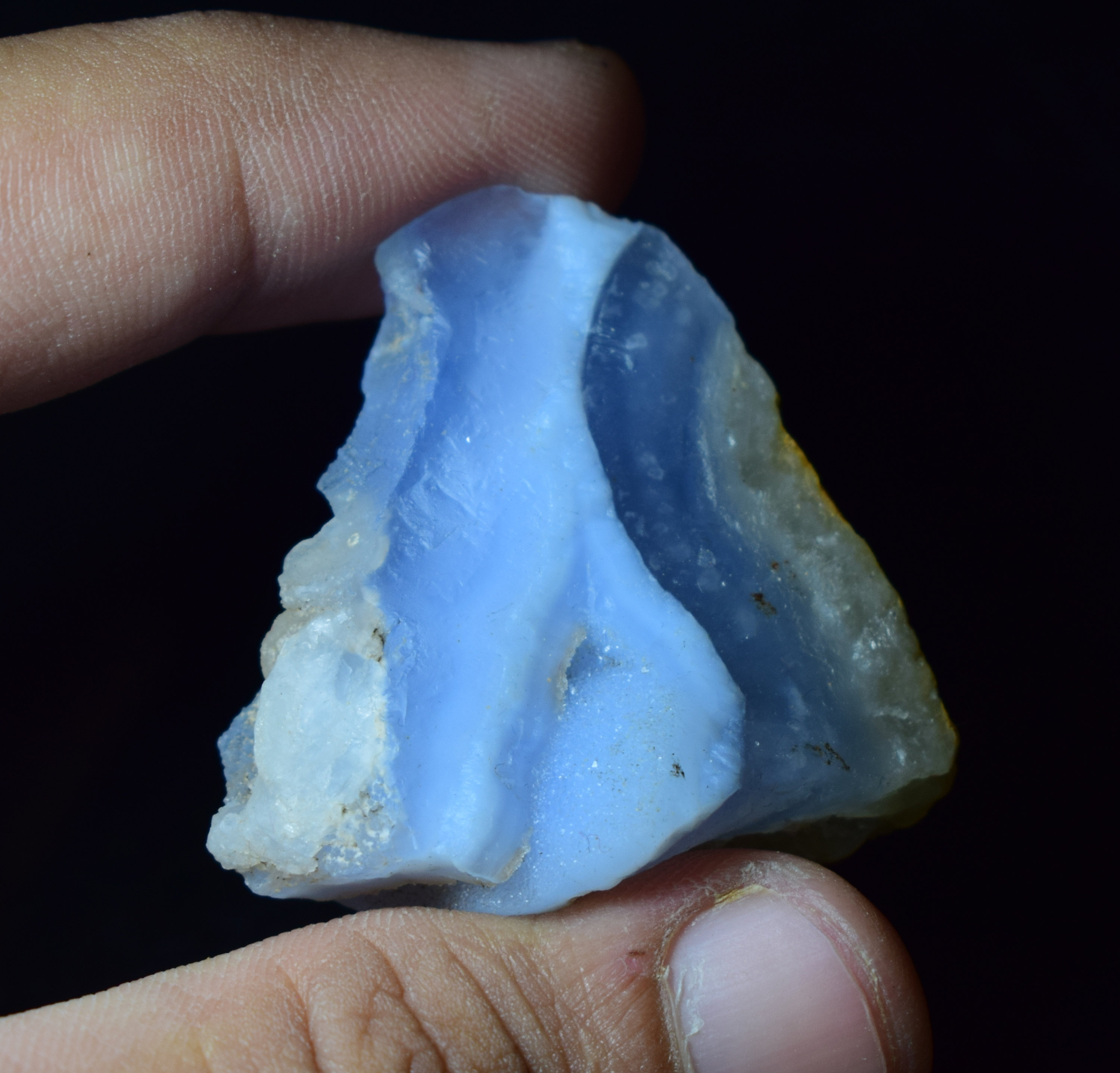 Natural Blue Lace Agate Rough Stone for Jewelry Making Etsy