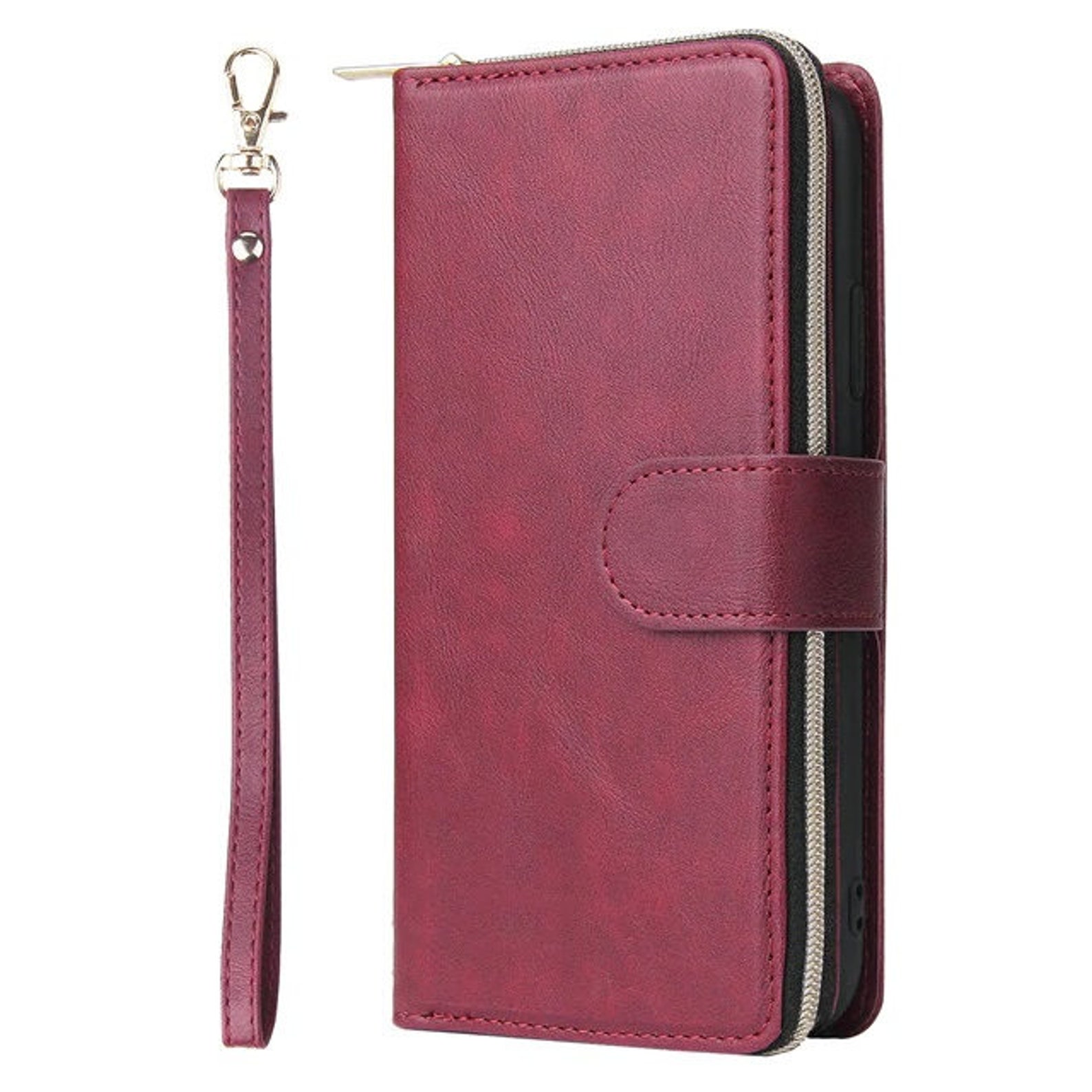 Samsung Wallet Case Premium Leather Zipper Case Wallet Card | Etsy