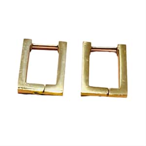 SALE! Gold-Filled l Square Hoop Earrings l Modern Geometric Design l Bold Style