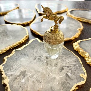 White agate slices top