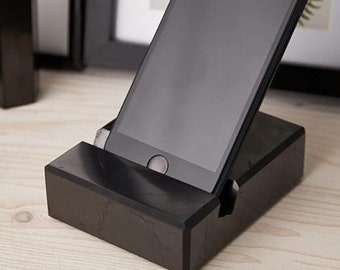 Shungite Phone Stand, Ipad Stand// Shungite From Karelia, Russia// EMP Protection from Phones and Computers