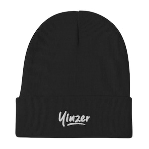 Embroidered Yinzer Beanie (Black) - Pittsburgh Hat - Yinzer Apparel