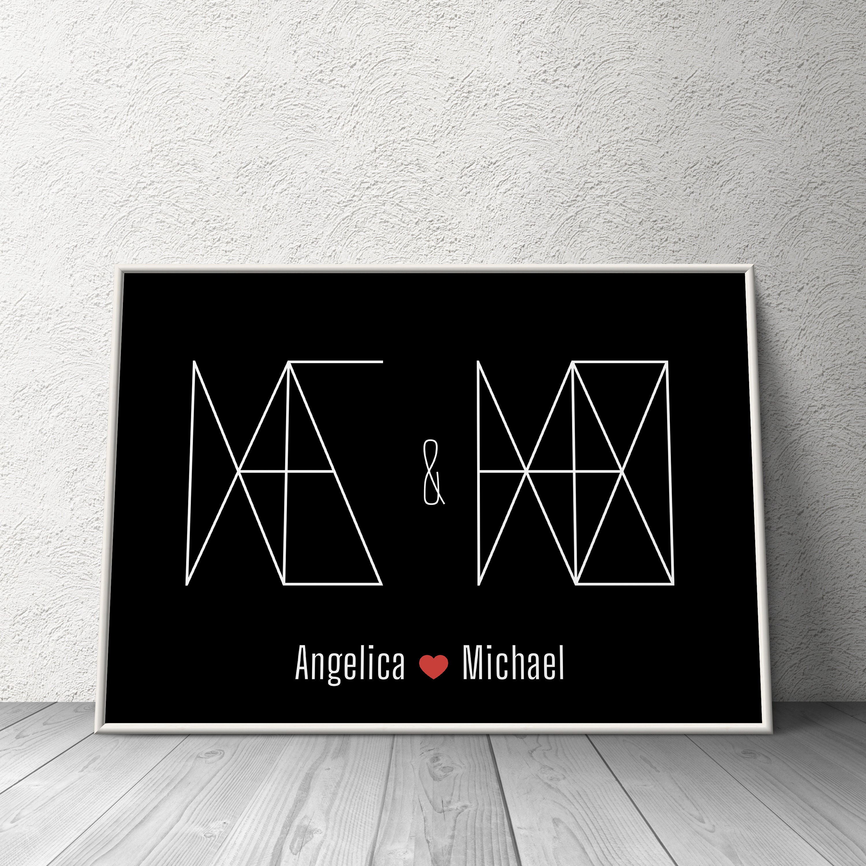 Custom Name Design, Coded Name Love Print, Personalized Name Decor ...