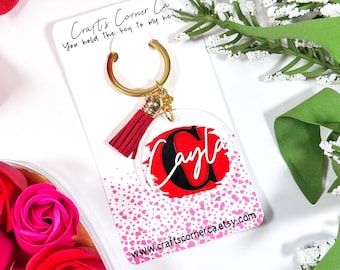 Aangepaste monogram sleutelhanger in Canada, gepersonaliseerde sleutelhanger, aangepaste sleutelhanger gepersonaliseerde, sleutelhanger monogram, aangepaste sleutelhanger voor haar
