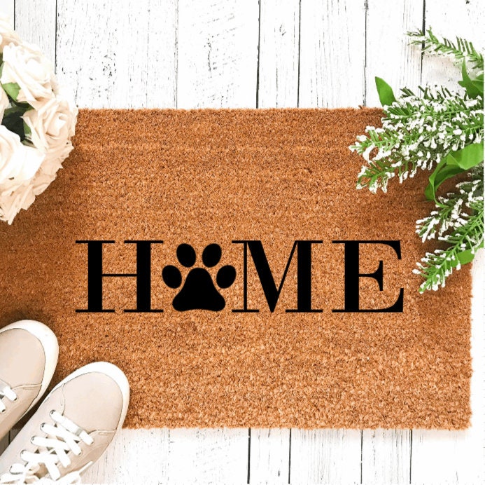 Home Paw Print Doormat Pet Paw Doormat Paws Doormat Home Etsy Canada